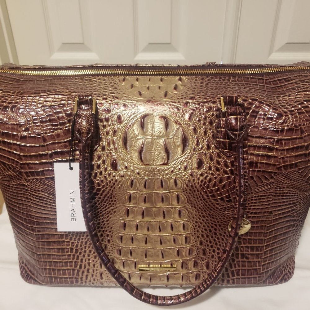 Brahmin Duxbury Carryall Port Ombre Overnight Bag NWT